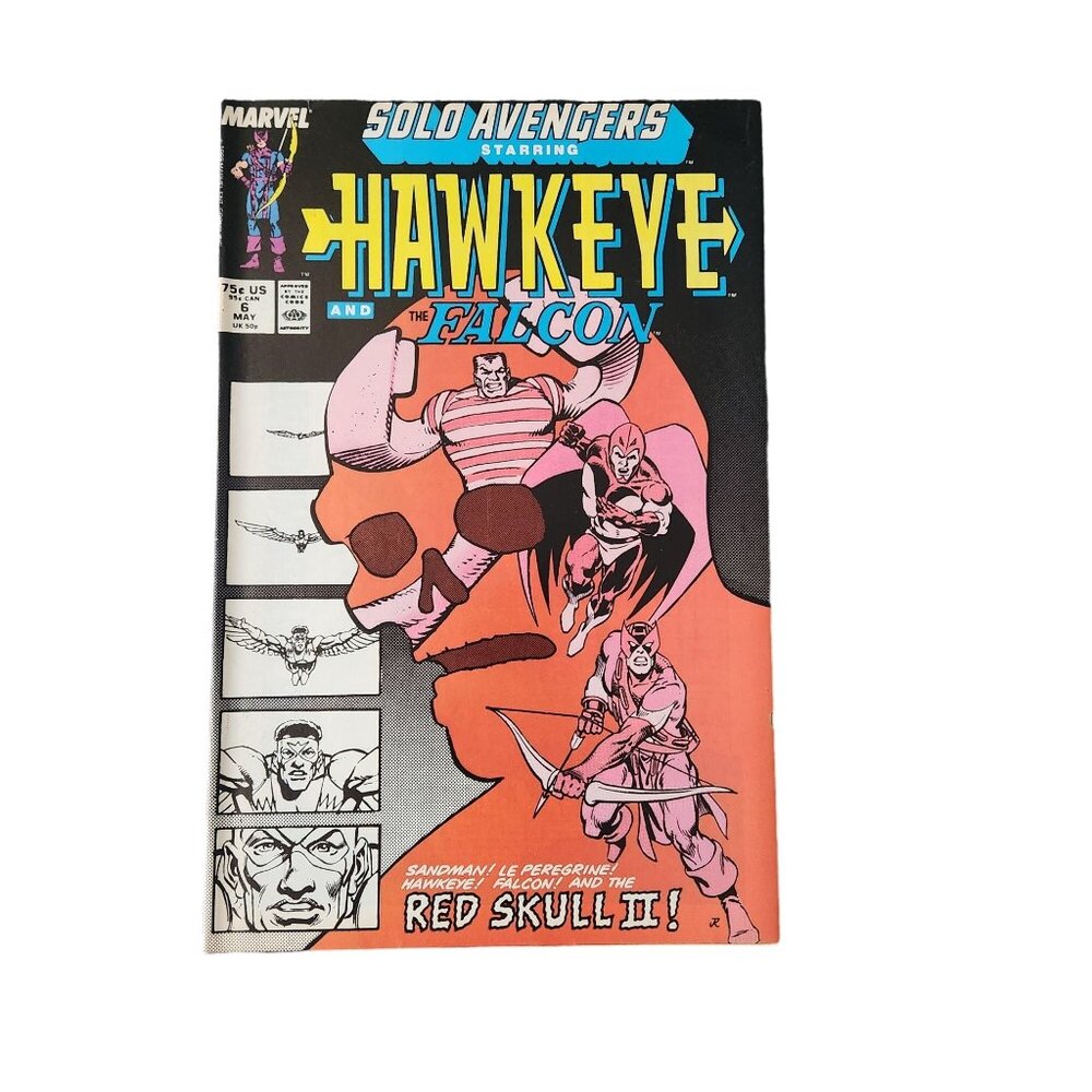 Marvel Solo Avengers Hawkeye And The Falcon #6 1988 Comic Book Bagged Boarded